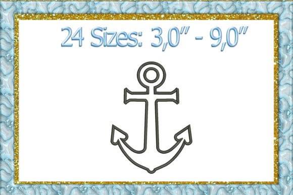 Anchor Applique Machine Embroidery