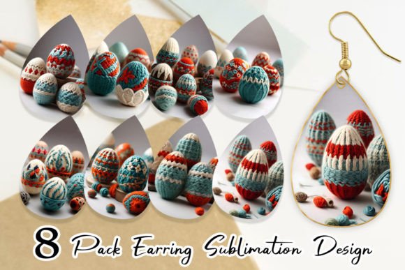 Earring Easter Egg Embroidery