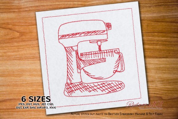 Food Mixer and Bowl Machine Embroidery