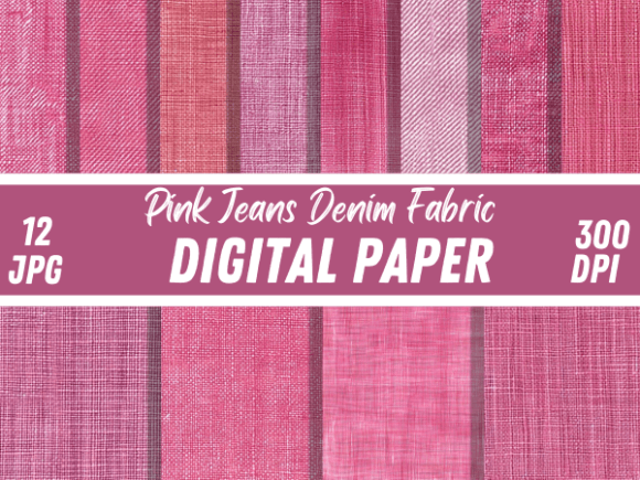 Pink Jean Denim Embroidery Pattern