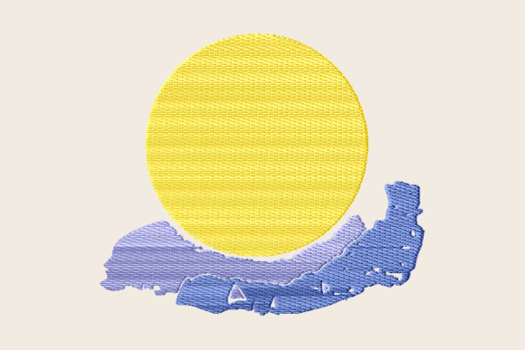Summer Sun Logo Embroidery