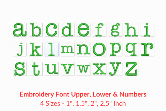 Typewriter Fonts Embroidery Design