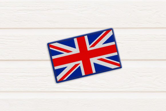 UK Flag ITH Feltie Applique Embroidery